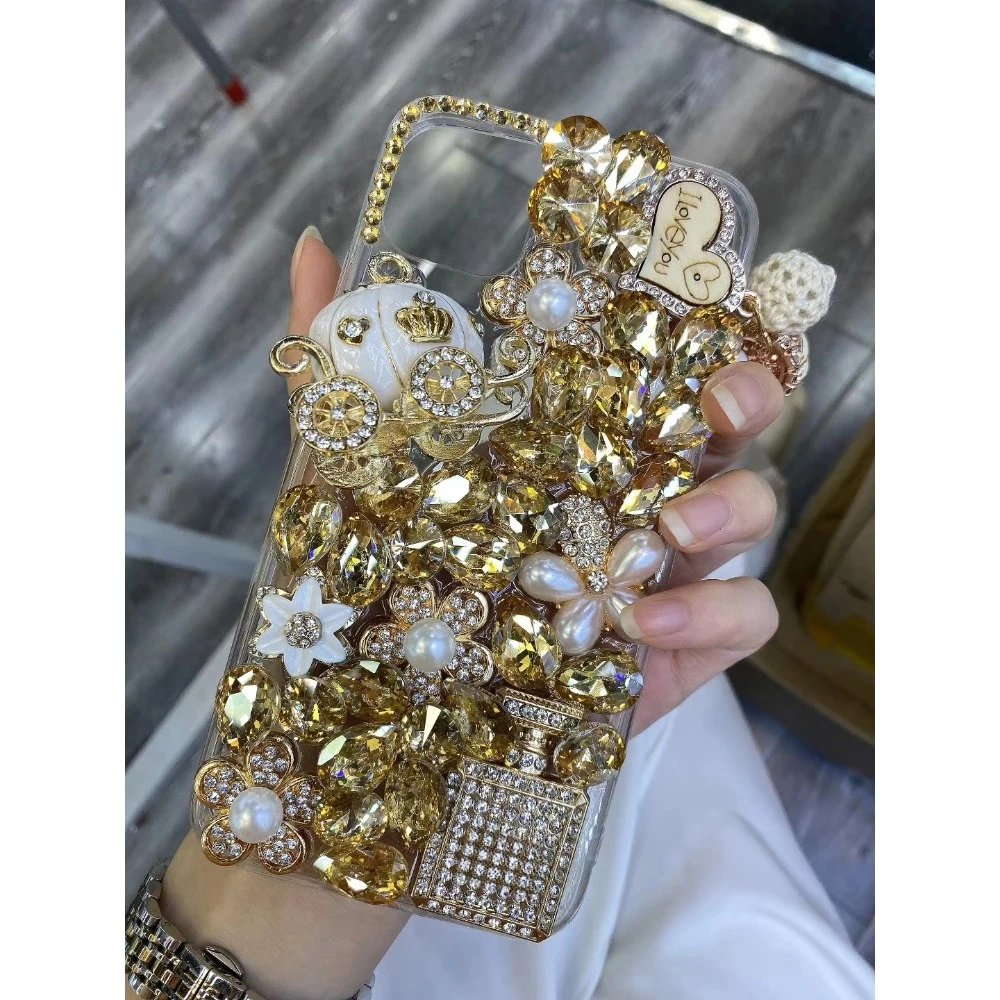 Unique Sparkling Rhinestone Phone Case for Xiaomi Redmi 13C 12C 13R Note 11 13 12 Pro Plus - Handmade Protective Cover