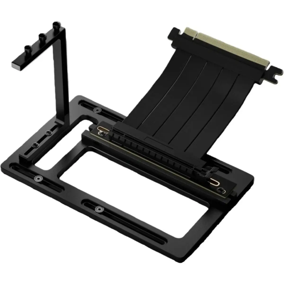 B21B 90° PCIE 4.0 X16 Extension Riser Cable Aluminum Alloy Vertical Bracket PE Shielded GPU Video Graphics Card Extender Cord