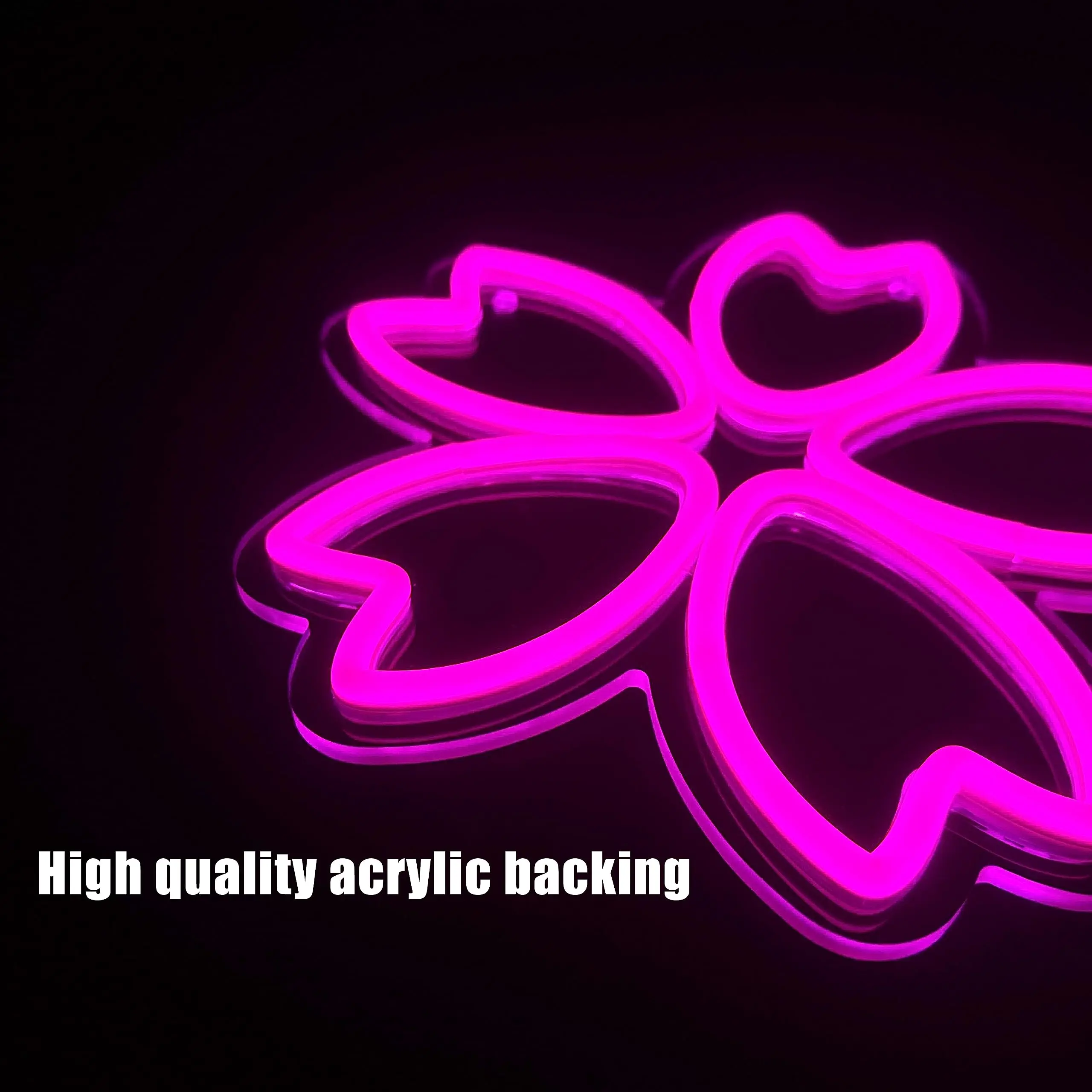 Anime Sakura Neon Sign Cherry Blossoms Flower LED Neon Light Sign for Wall Decor Pink Neon Light Room Decor for Teen Girls