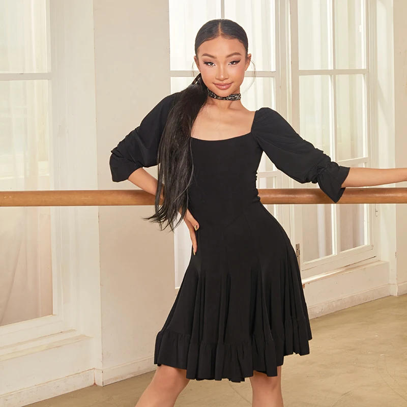 

Индивидуальный костюм для латинских танцев для девочек и детей, платье для профессиональных соревнований, платье для выступлений на сцене, наряд