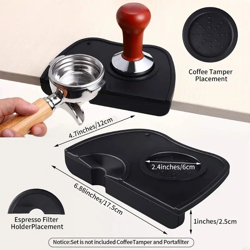 M6CB Espresso Dumps Bin Dengan Bar yang Dapat Dilepas dan Nonslip Base Espresso Box Coffee Tampers Tool