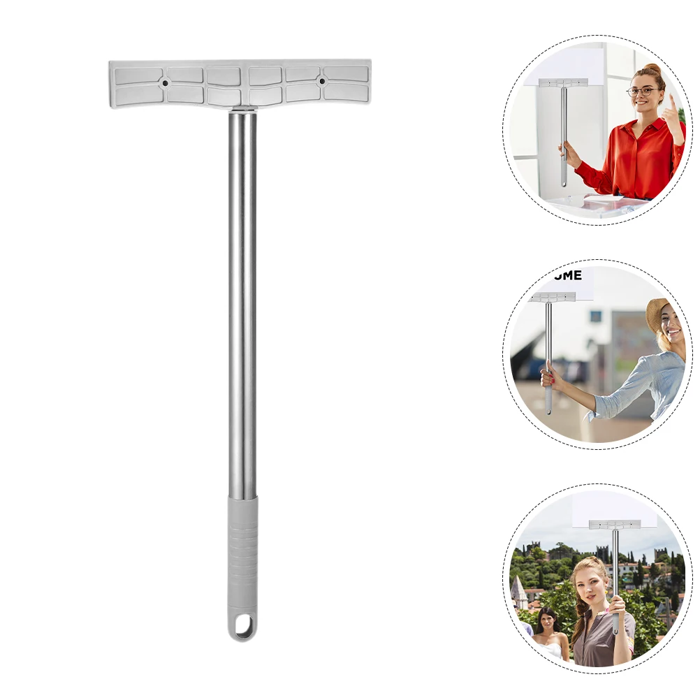 Stainless Steel Sign Holder Adjustable Length Portable Display Stand for Parade Sports Events Banner Stands