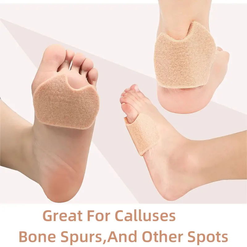 6-72 個中足骨フットパッド鎮痛フェルト前足クッションカルス自己粘着フットクッション男性と女性用