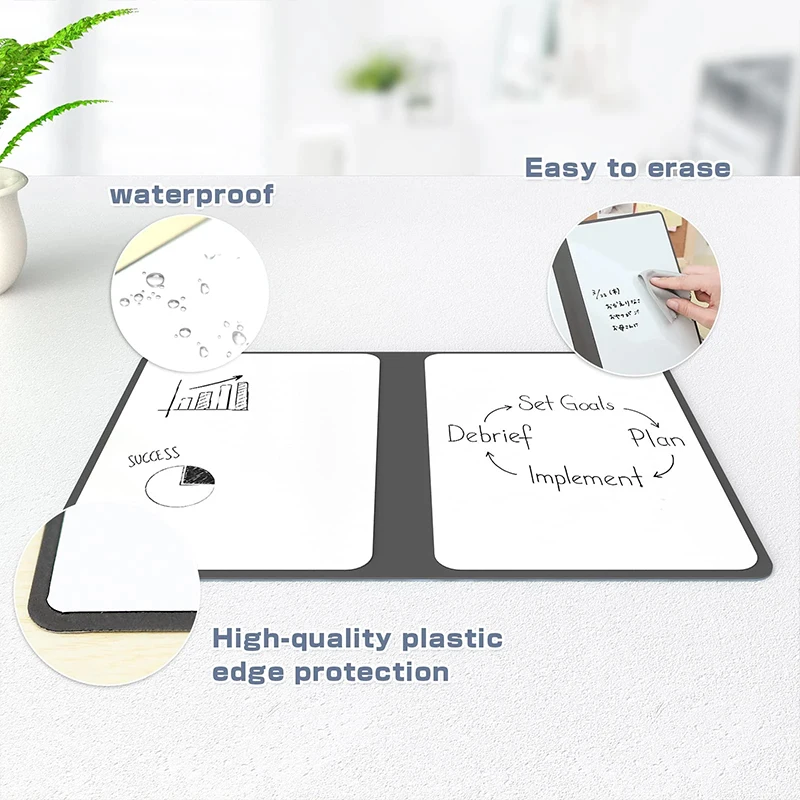 A5 Reusable Whiteboard Notebook Smart Leather Memo Whiteboard Pen Erasing Cloth Weekly Planner Portable Stylish Office Notebook