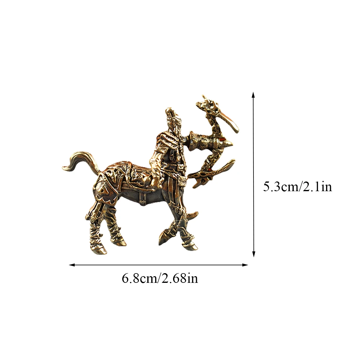 New 3D Metal Brass Centaur and Fire Qilin Desktop Figurine Model Collectible Gift