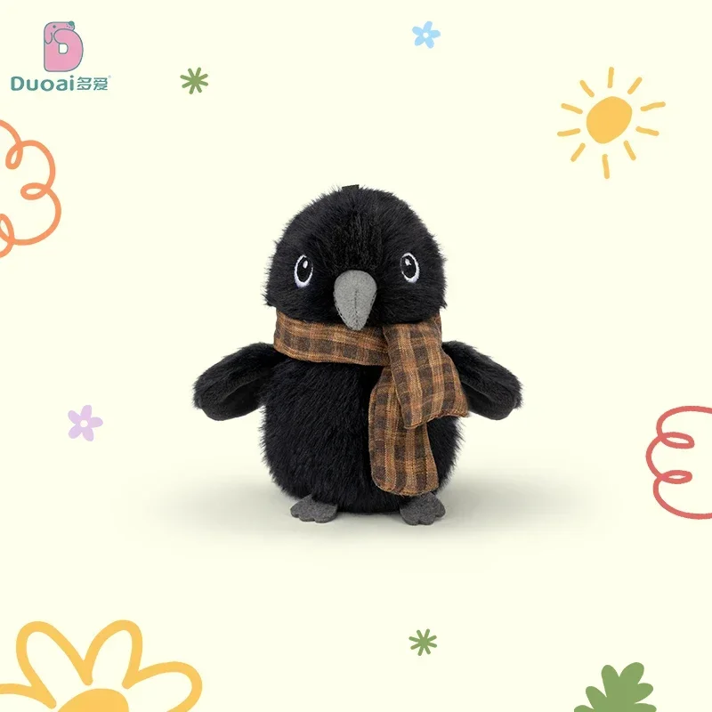Delicados y lindos Mini hombro de pie mascota pájaro juguetes de peluche esponjoso bonito corvo búho juguetes divertido juguete/colgante para niños