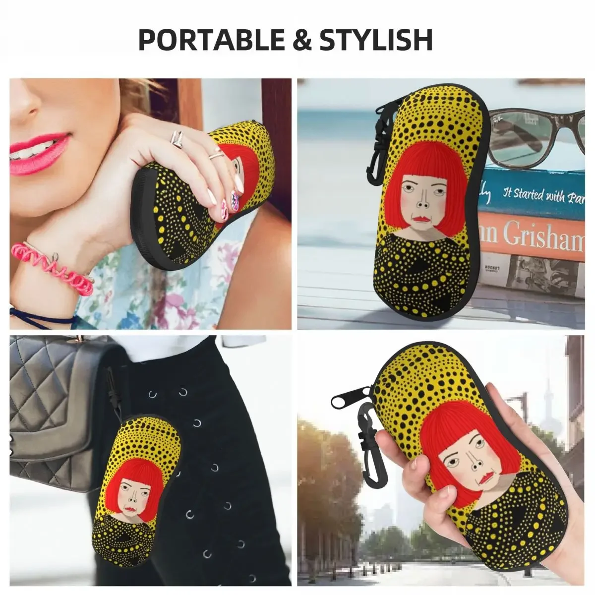 Custom Yayoi Kusama Aesthetic Shell Glasses Case Unisex Fashion Pumpkin Art Eyeglasses  Sunglasses Protector Box