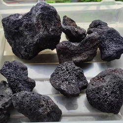 1pcs Natural Aquarium Decor Lava Stone Rockery Landscaping Fish Tank Microporous Volcanic Stone Porous Good for Plants Growth