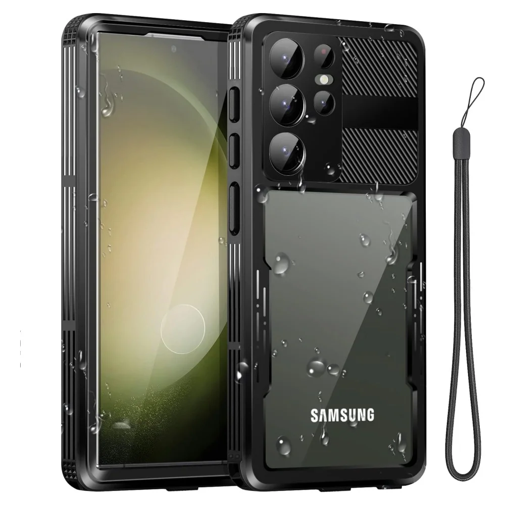 

Чехол для Samsung Galaxy S24, ультра водонепроницаемый чехол для телефона Samsung S23 S22 Plus, ультрапылезащитный ударопрочный чехол со встроенной защитой