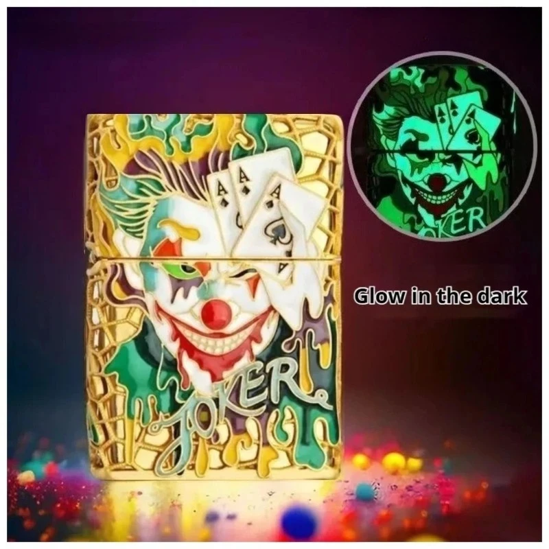 Brass‑Built Luminous Enamel Lighter, High‑Quality Windproof Smoking Tool, Exquisite Daily‑use Accessory, Wonderful Gift
