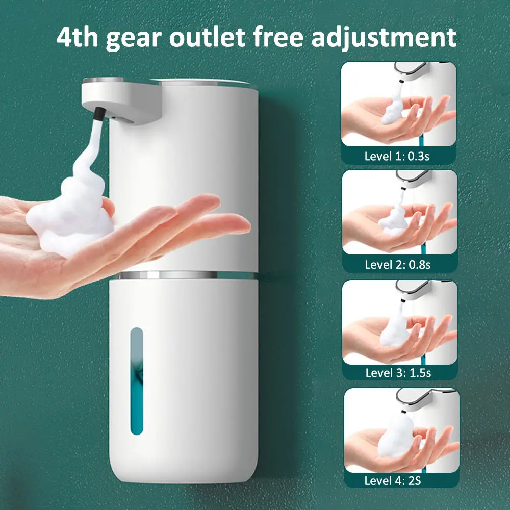 380ML Touchless IPX5 Waterproof 4-Gears Adjustable Foam/Gels Automatic Sense Soap Dispenser Electric Hand Dish Washing Machine