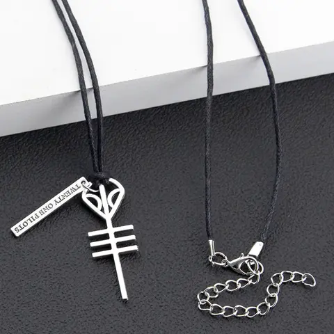 Twenty One Pilots Hängsmycken Halsband BFF Vänskap Skelett Rep Halskedja För Män Kvinnor Musik Hiphop Smycken 6 best sales halsband - №3