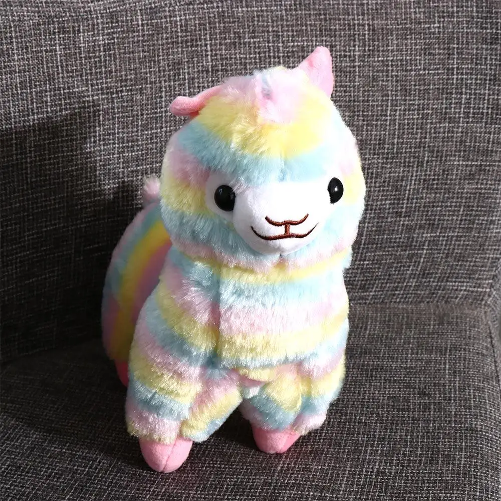 Mate Stuffed Figure Gift For Children Puppet  Colorful Alpaca Doll Home Soft Toys Alpaca  Doll Stuffed  Toys