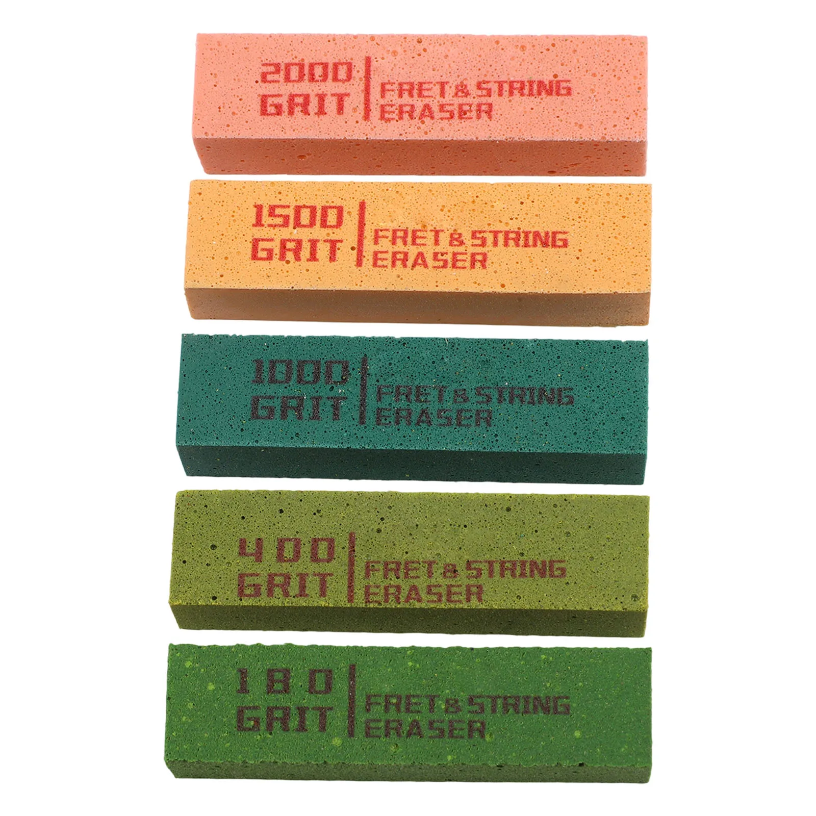 

Набор из 5 грифошлифовальных губок для гитары: эффективное удаление царапин, зернистость 180, 400, 1000, 1500 – идеальный инструмент для гитаристов