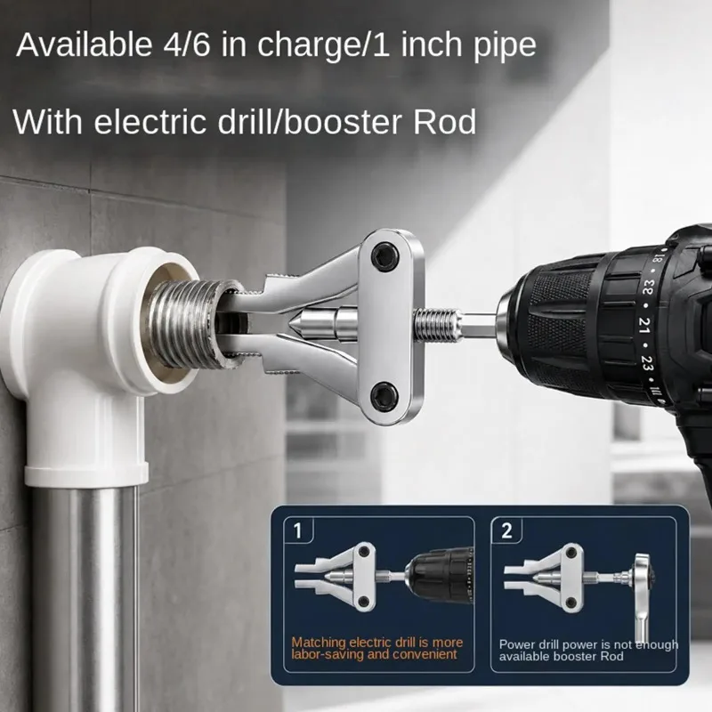 Faucet Angle Valve Wire Extractor Steel Hex Shank Pipe Repair Tool Broken Wire Extractor for Drill Wrench Kitchen Bathroom