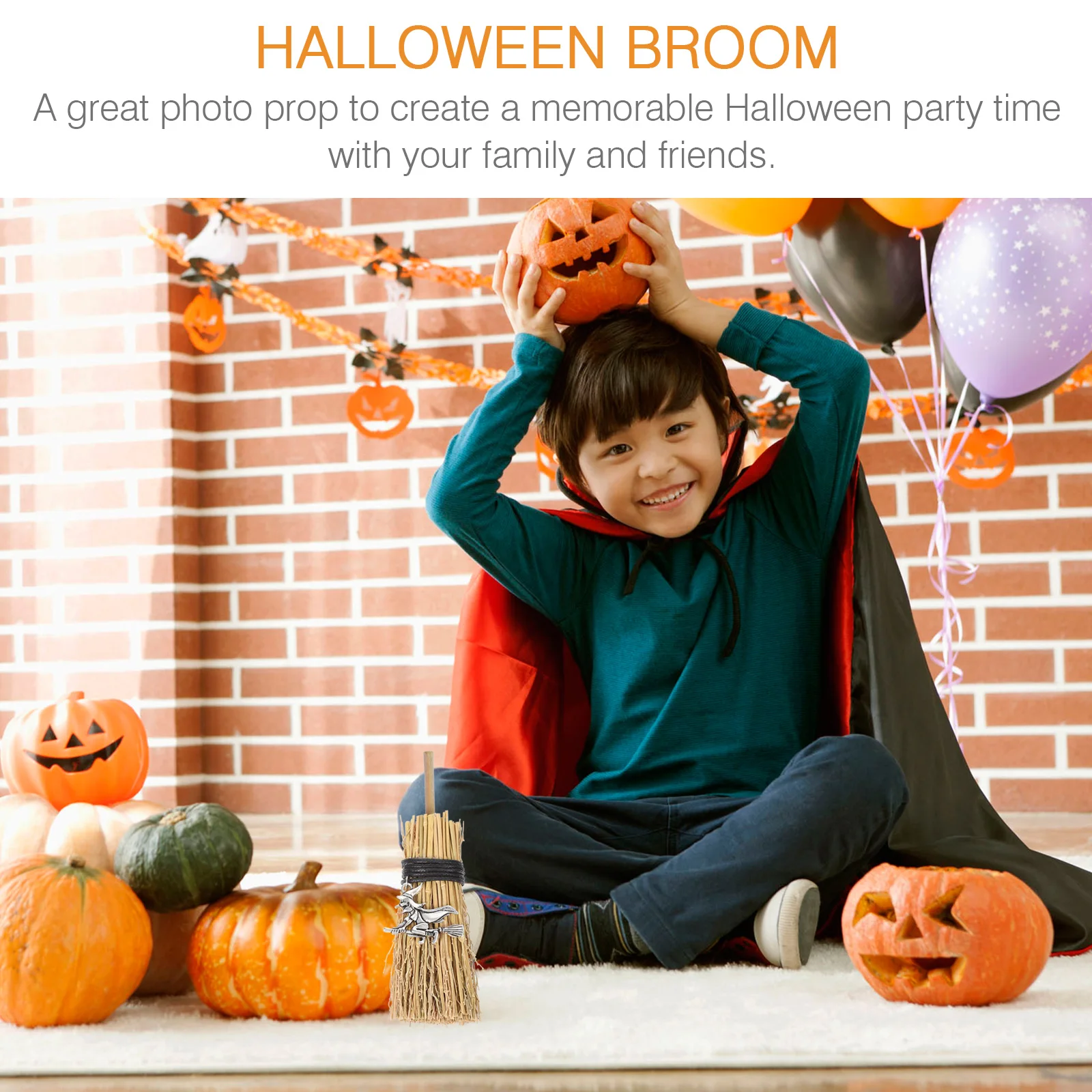 

Mini Broom Halloween Decor 6 Inch Witch Broomstick Prop for Party Supplies nament Miniature Broomsticks Wizard Photo Props Home