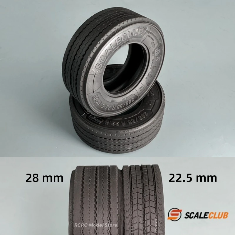 مركبة يتم التحكم بها عن بُعد الإطارات عالية الجودة المطاط النمط الأوروبي الإطارات الإطارات ل Tamiya 1/14 Rc Tactor شاحنة مقطورة أجزاء SCALECLUB MZGLT-TY-1