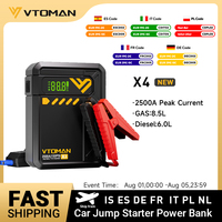 VTOMAN X4 Car Jump Starter 2500A Car Power Bank 4 In 1 with Portable Air Compressor Car Starter Booster for 8.5L Gas/6.0L Diesel