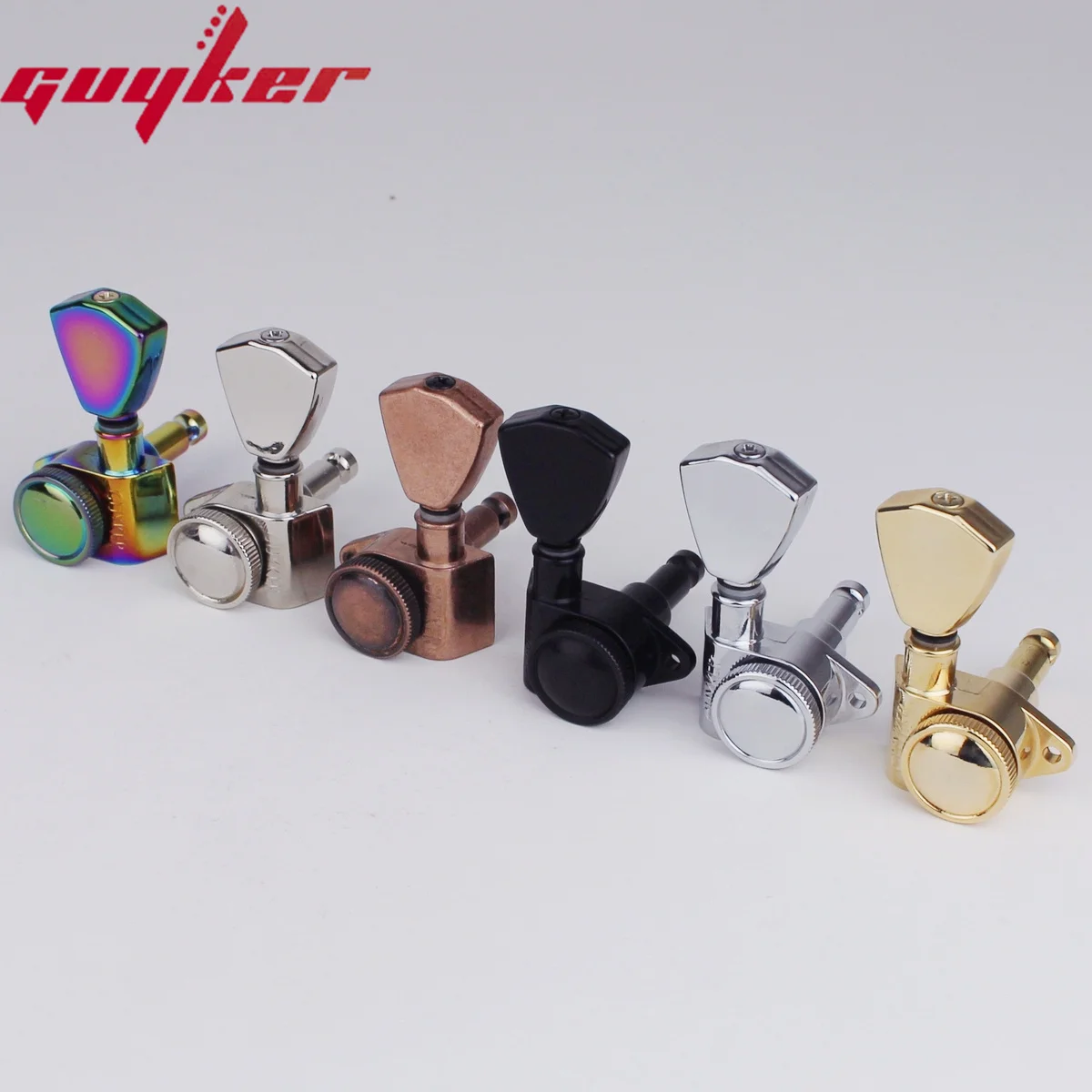 GUYKER 3R3L Tuners Guitar Models Rear Locking String Tuning Pegs Electric Guitar Machine Heads Trapezium Button