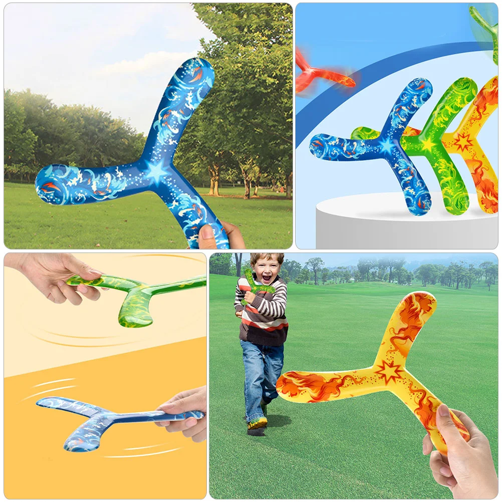 4 Pcs Toy Returning Boomerangs Throwing Plaything Flight Outdoor Flying Equipment for Teens Interactive Child