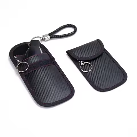 Newest Hot 1pc Anti-theft Car Key Fob RFID Signal Blocker Faraday Signal Blocking Pouch Bag Key Wallets