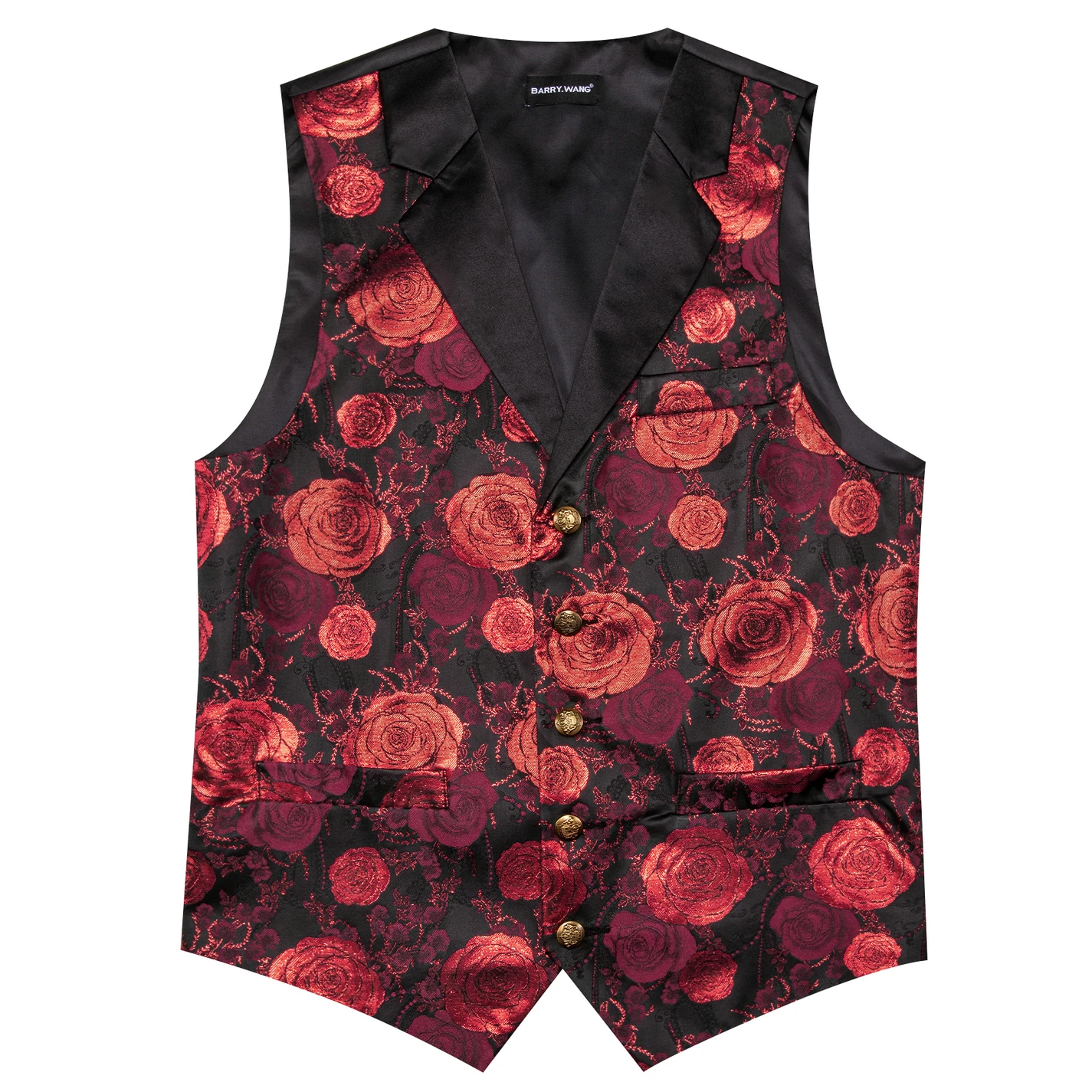VERVEROW 3pcs Gorgeous Red Flo - Men Formal Wear Vest review and price