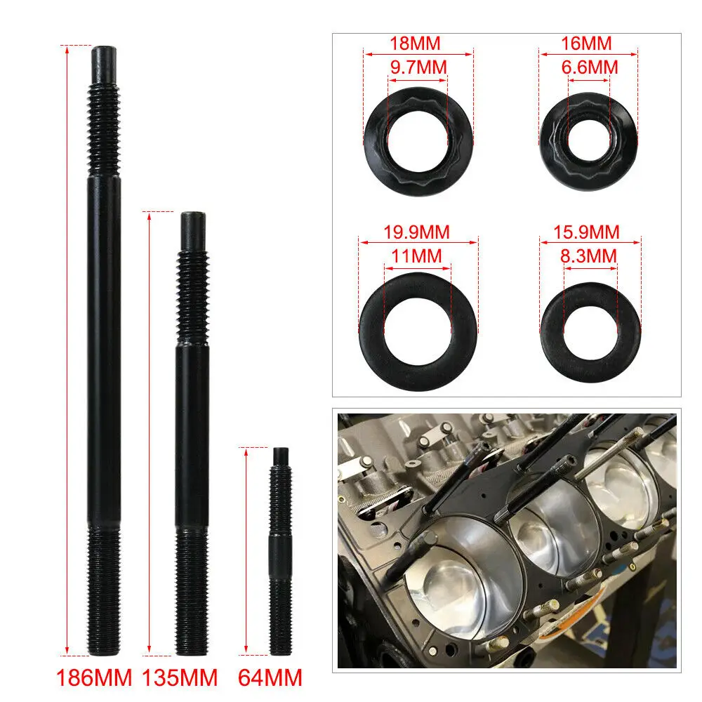 Engines Cylinder Head Stud Kit For 1997-2003 Chevy LS1 LS6 For Chevrolet LS2 LQ9 4.8L 5.3L 5.7L ARP 234-4316