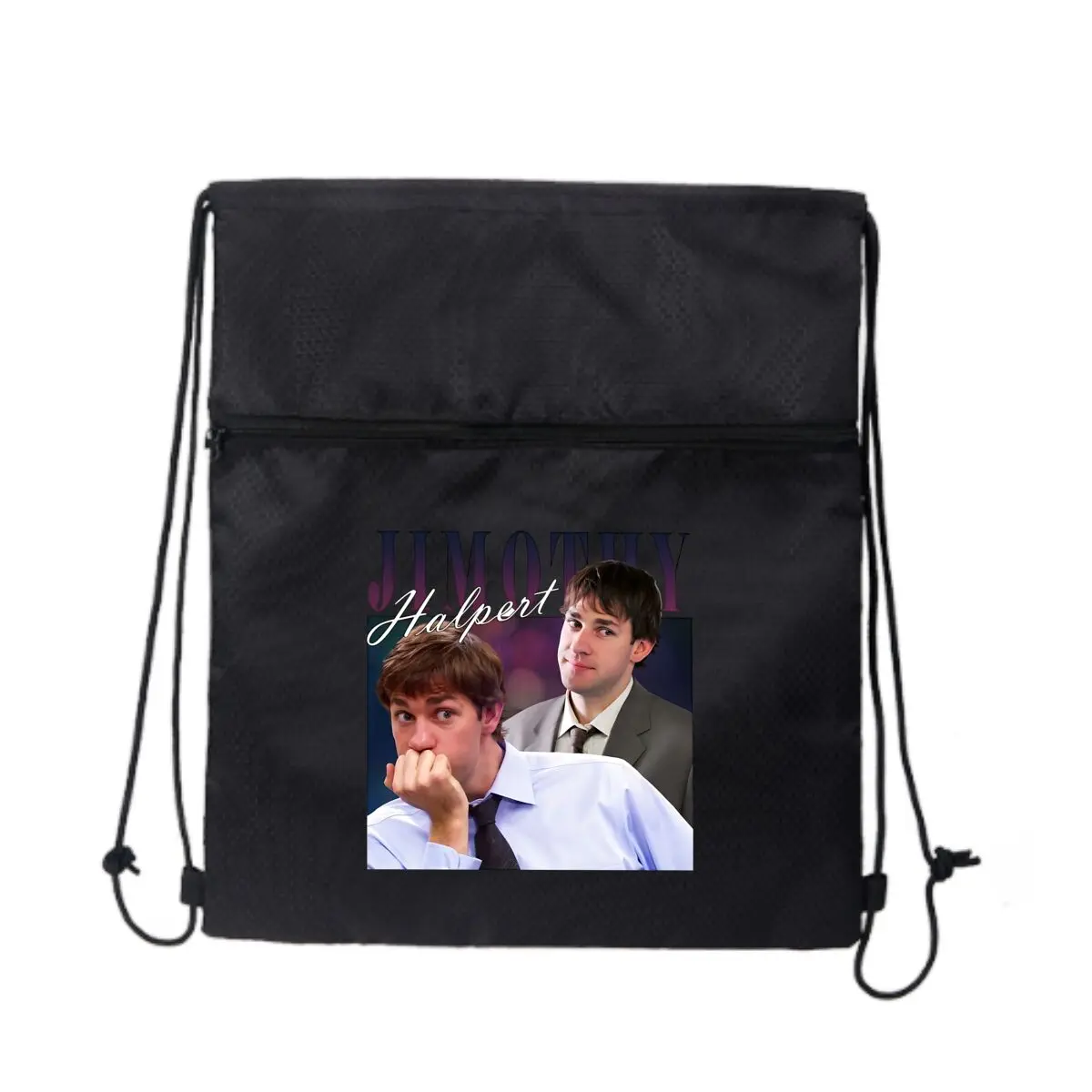 

Jimothy Podcast Поп-культура Художественный дизайн Черная уличная сумка для фитнеса на молнии на шнурке вмещает тренировочное снаряжение