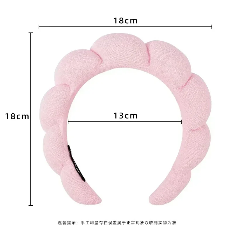 Makeup Headband Puffy Sponge Spa Head bands for Women Girls Washing Face Skincare Yoga Facial Mask Sports Hairbands Headwear