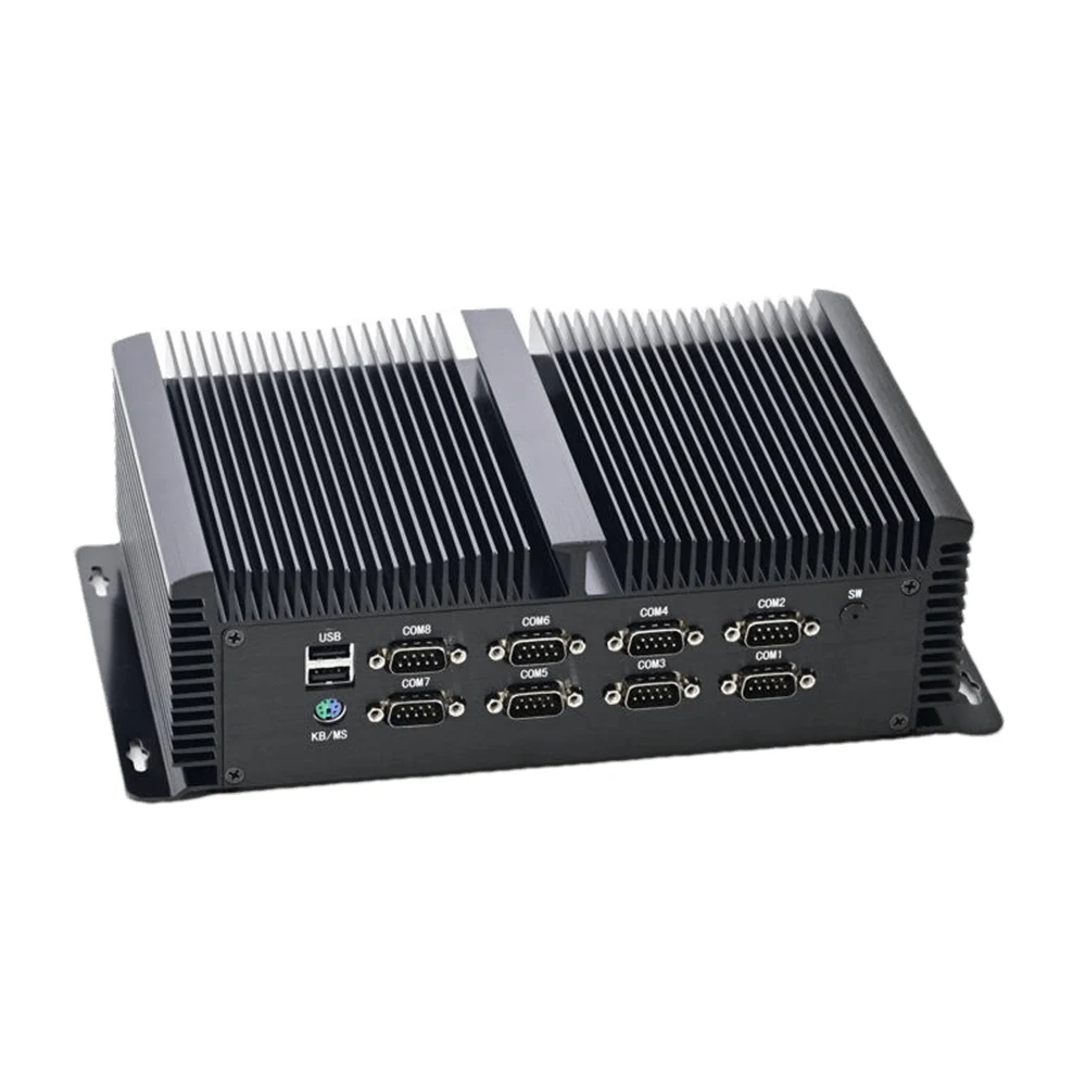 Mini PC industrial com borda encaixada, caixa do computador, 10 núcleos, i226, LAN, 8x RS232 COM, 2x HD, Windows 11, Linux, Ubuntu, I7 1255U, I5 1235U