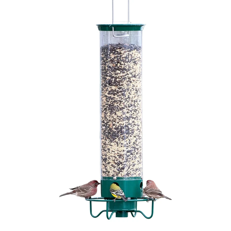 Proof Wild Bird Feeder Metal Bird Feeder Window Bird Feeder With Weight Activated Rotating Perch - Seed Capacity