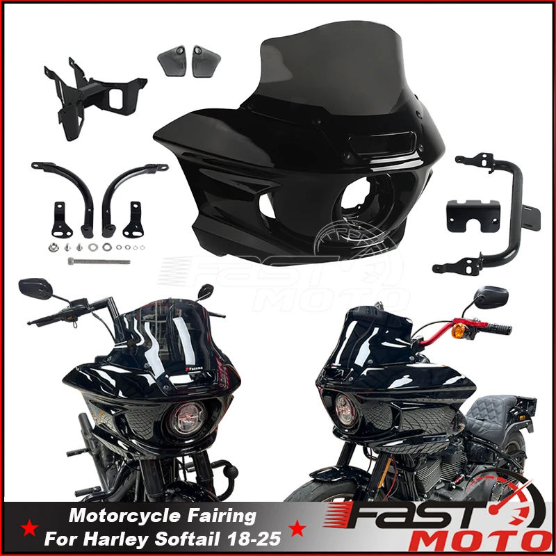 

Кронштейн обтекателя фар для Harley Softail M8 FXBBS FXBB FXST FXLRS FXLR 13,2 дюйма, ветровое стекло, аксессуары для обтекателя экрана