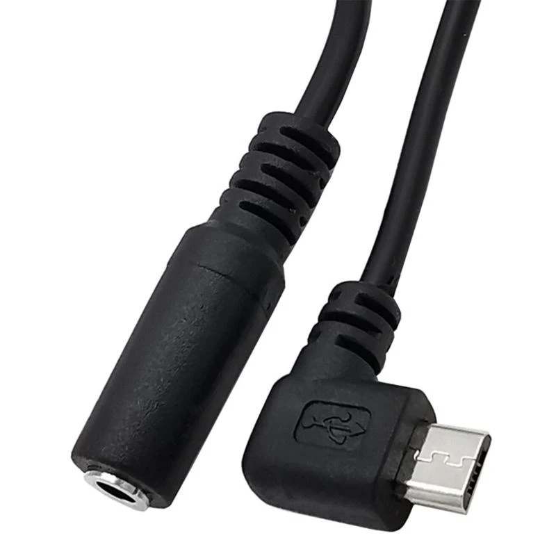 Micro USB إلى 3.5 مم سماعة سماعة سماعة سماعة سماعات المحول كابل الصوت الممتاز الأسلاك الصوت الاستبدال 15 سم M76A #4