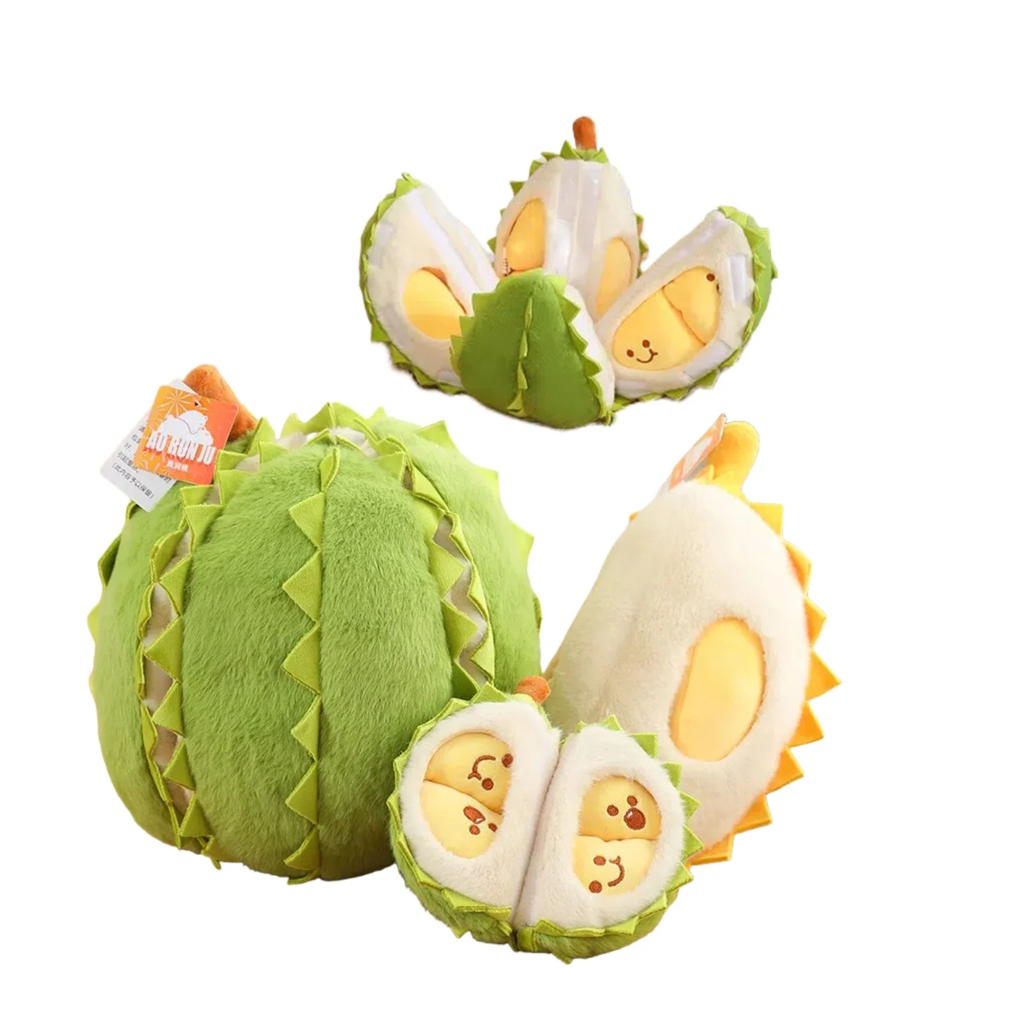 

Реалистичная плюшевая игрушка Дуриан, мягкие фрукты, съемная мягкая кукла из плоти дуриана, детские игрушки, брелок дуриан, подвеска, домашний декор