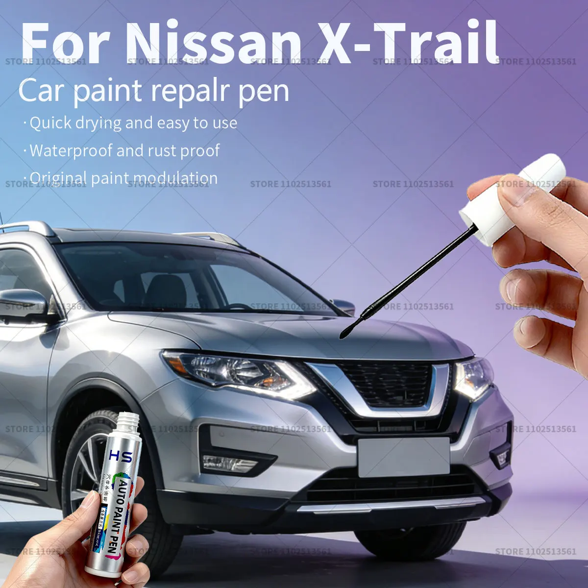 

Car Paint Repair Pen Touch Up Scratch Remover DIY Auto Accessories For Nissan X-Trail Silver K23 KAY White QAB QBE Black G41