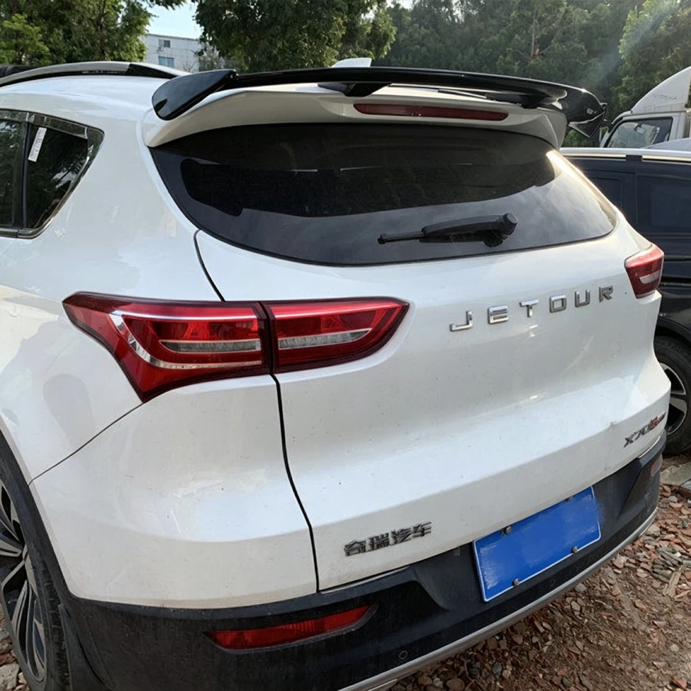 For 2022 Jetour X70 Rear Spoiler Top Wing ABS Material Glossy Black No Drill Installation Car Exterior Modification Accessories