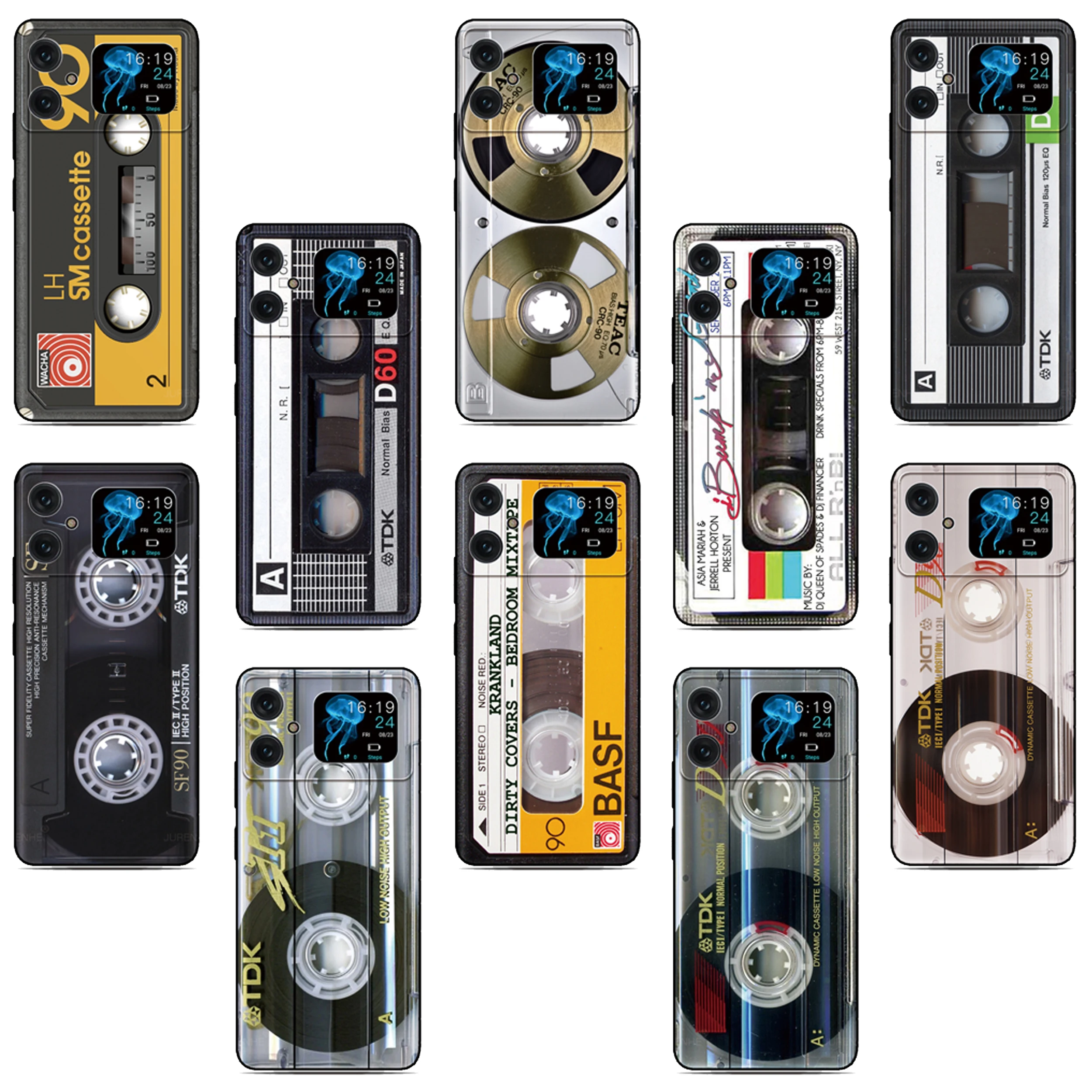 

Musicia Tape Phone Case For OPPO A5 A5x 4G A79 A54 A55 5G A57 A57s A58 A18 A38 A40 A2X A16 A16s A15 A17 A17K A72 A52 Cover