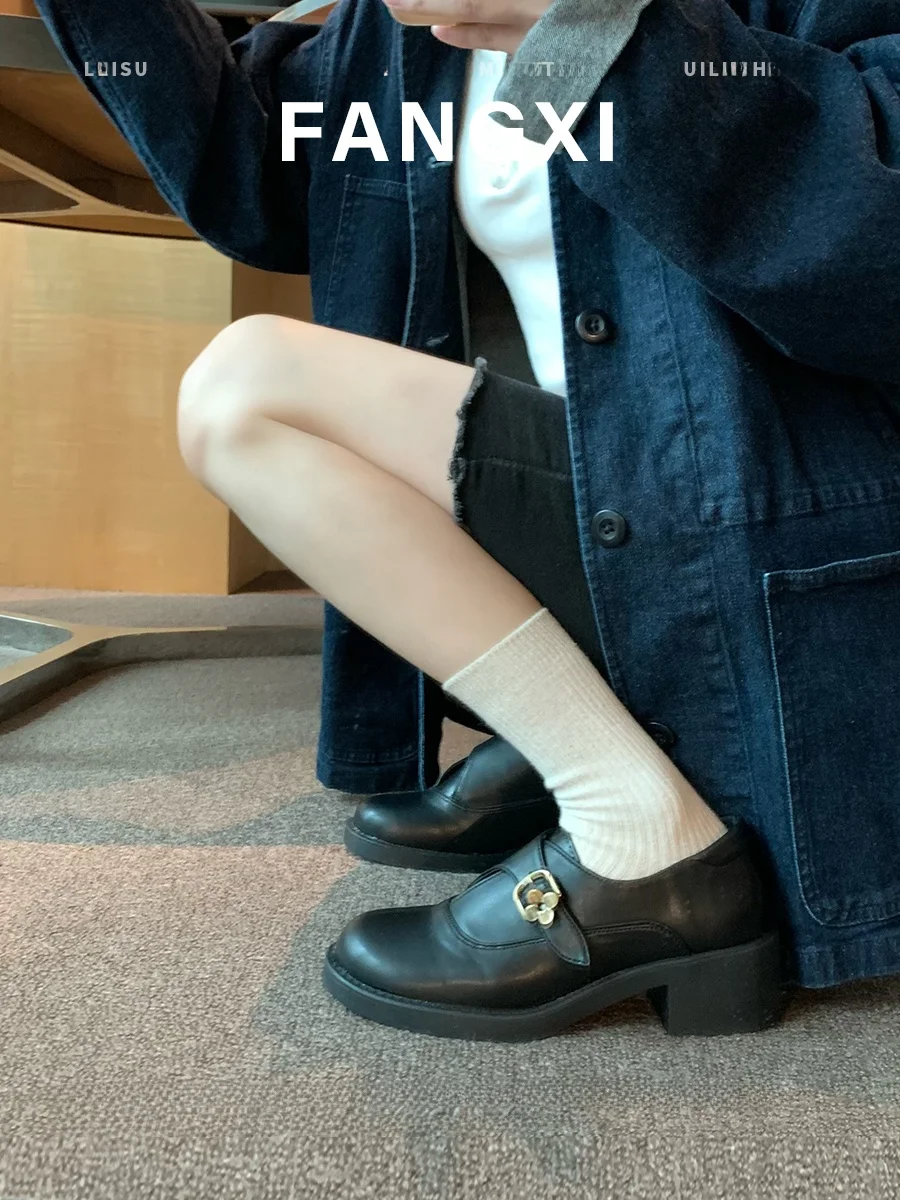 retro-belt-bule-thi-heel-chunky-heel-women's-oes-briti-sle-slip-on-loers-high-heel-one-touch-leather-oes