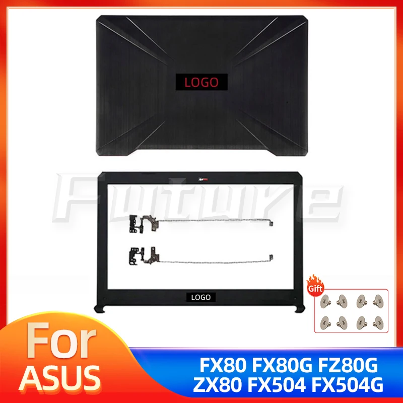 portatil para asus fx504 fx504g fx504gd fx504ge fx80 fx80g fx80gd tampa traseira do lcd dobradicas dianteiras da moldura do lcd novo case do 01