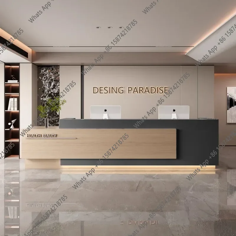 

Стойка ресепшн Y Design, белая, длинная, классическая, для салона красоты, офисная мебель