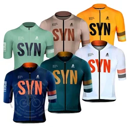 SYN Cycling Jersey Men Summer Ropa Ciclismo Short Sleeve Cycling Tops Mountain Bike Clothing Racing MTB Bicycle Shirt Uniform