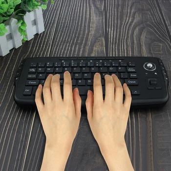 Wireless Computer Keyboard Portable 2.4Ghz USB Keyboard For PC Laptop Multifunction Combo 94 Keys Gaming Keypad Trackball Mouse