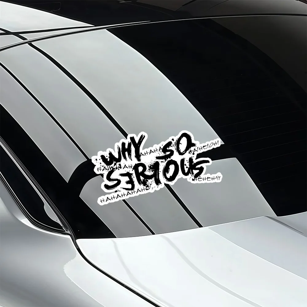 

1Pc "Why So Serious" Graffiti Sticker Waterproof Vinyl Decal Edgy Joker Style for Car Body Window & Motorcycle Decor