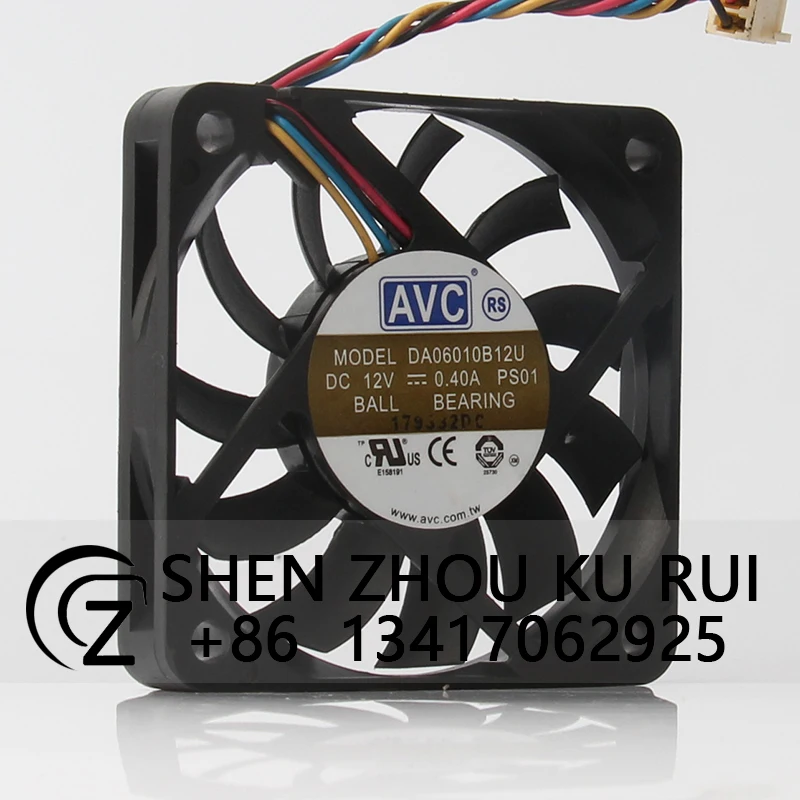

DA06010B12U Case Cooling Fan Pwm Fan Slim For AVC Thickness 6010 12V 0.40A 60X60X10MM Air Volume