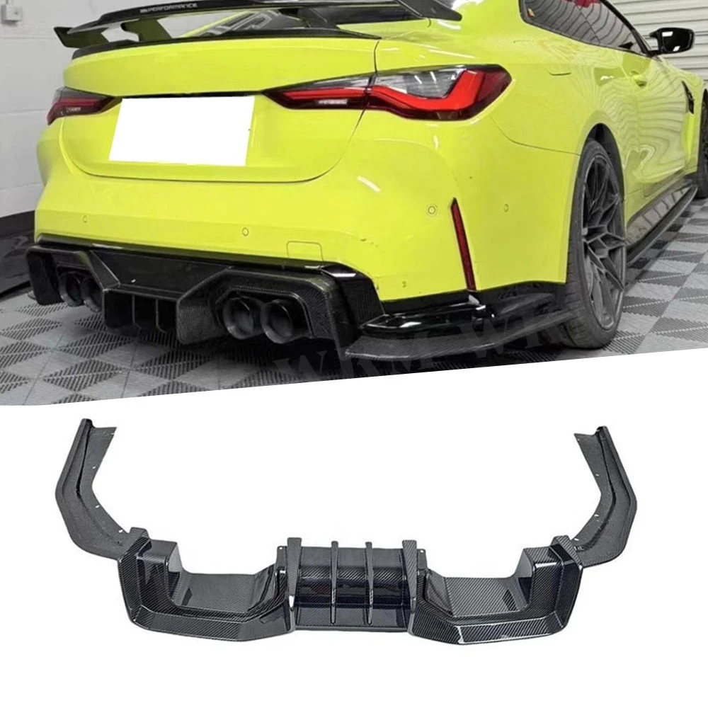 

Carbon Fiber Rear Bumper Lip Diffuser Spoiler For BMW 3 4 Series G80 M3 G82 G83 M4 2020+ Bumper Protector Car Accessories