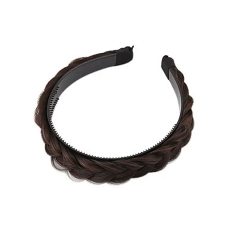 Wide Braided Headband Hoop Fashion Hair Accessories Elastic Non-slip Band For Women And Girl