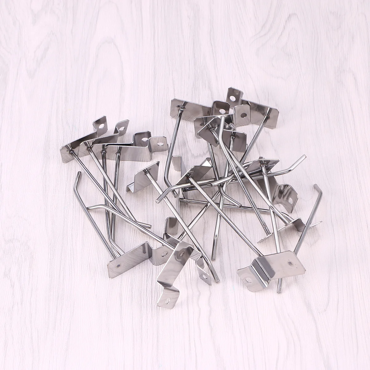 20Pcs Grid Wall Hooks for Tile Slat Board Pegs Slatwall Tool Retail Store Display Panel Slot Plate Wall Hooks Heavy Duty Utility