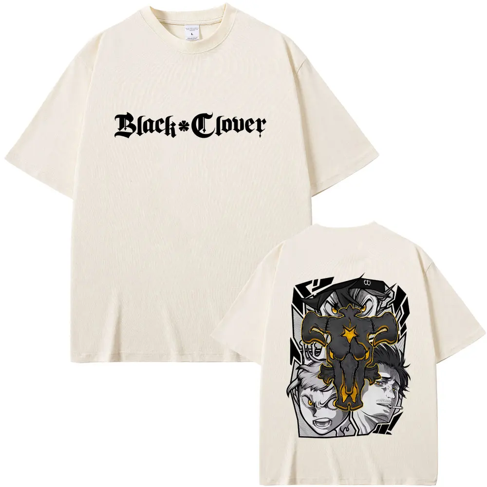 

Anime Black Clover Graphic T-shirt Asta Yami Sukehiro T Shirt Men Women Cotton Oversized T Shirts Men's Casual Crewneck T-shirts