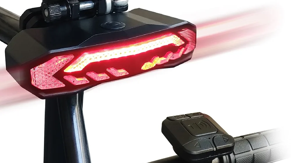 New USB Rechargeable Bicycle Rear LED Light Wireless Remote Control Mountain Bike Tail light Turn Signal Warning Light