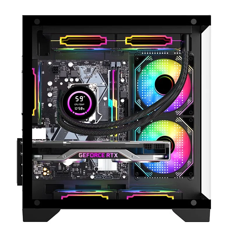 AOC CG391 PCケース MATX ゲーミングデスクトップケース 240水冷対応 3